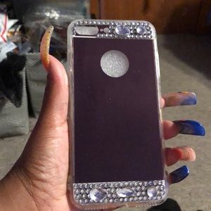 iPhone 7/8 Plus mirrored silicone bling case